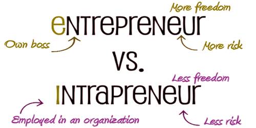 Entrepreneurship and Intrapreneurship - Difference between Entrepreneur and Intrapreneur-5-