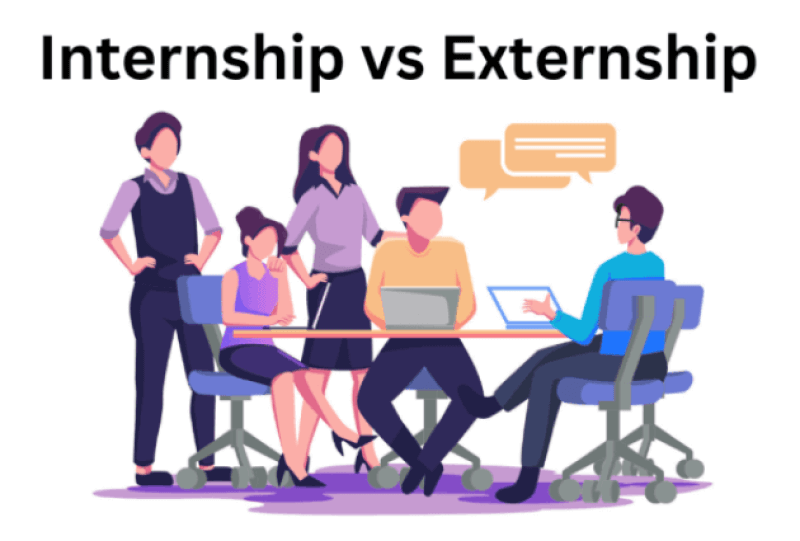 Internship vs Externship What is the Difference Between Internship and Externship-1-getinstartup